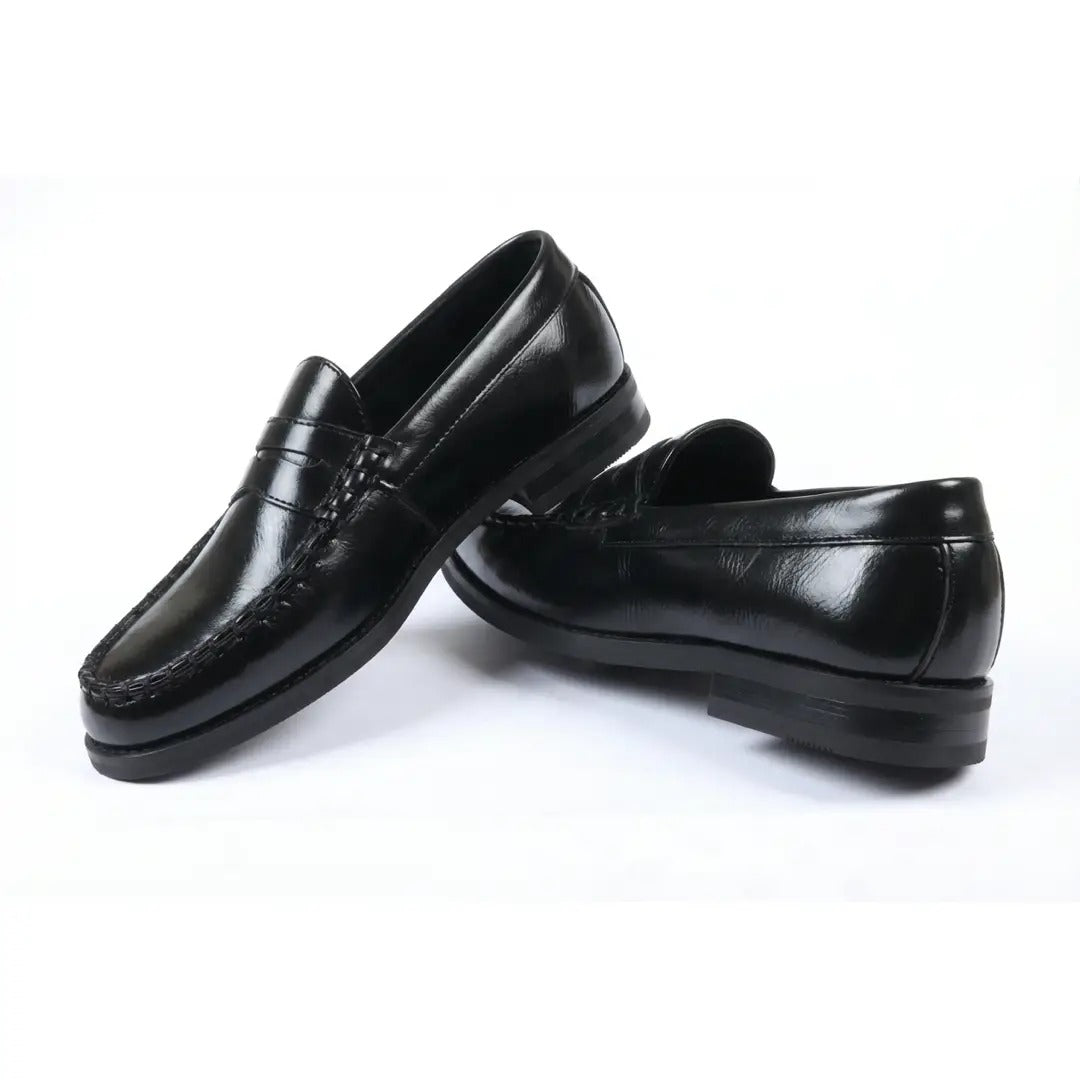 Mocassins classiques Penny pour hommes en cuir PU