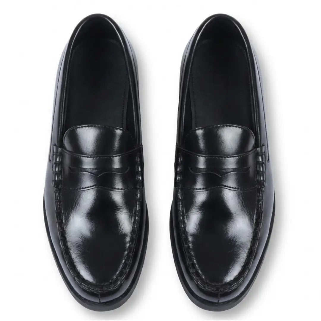 Mocassins classiques Penny pour hommes en cuir PU
