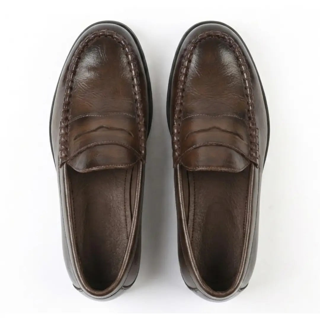 Mocassins classiques Penny pour hommes en cuir PU