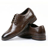 Chaussures Derby classiques à lacets et bout uni pour hommes