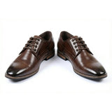 Chaussures Derby classiques à lacets et bout uni pour hommes