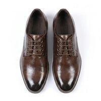 Chaussures Derby classiques à lacets et bout uni pour hommes