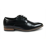 Chaussures Derby classiques à lacets et bout uni pour hommes