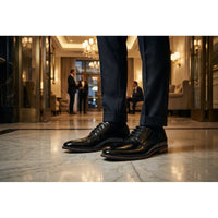Chaussures Derby classiques à lacets et bout uni pour hommes