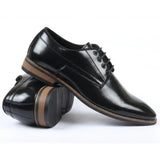Chaussures Derby classiques à lacets et bout uni pour hommes