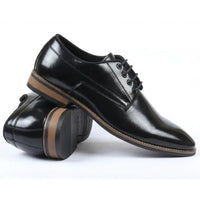 Chaussures Derby classiques à lacets et bout uni pour hommes