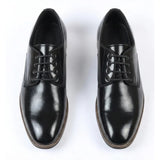 Chaussures Derby classiques à lacets et bout uni pour hommes