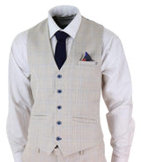 Mens Cream 3 Piece Wedding Suit - Cavani Caridi
