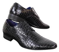Mens Crocodile Skin Effect Shoes