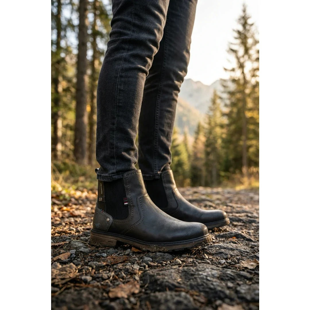 Bottines Chelsea pour homme, gris foncé, imperméables