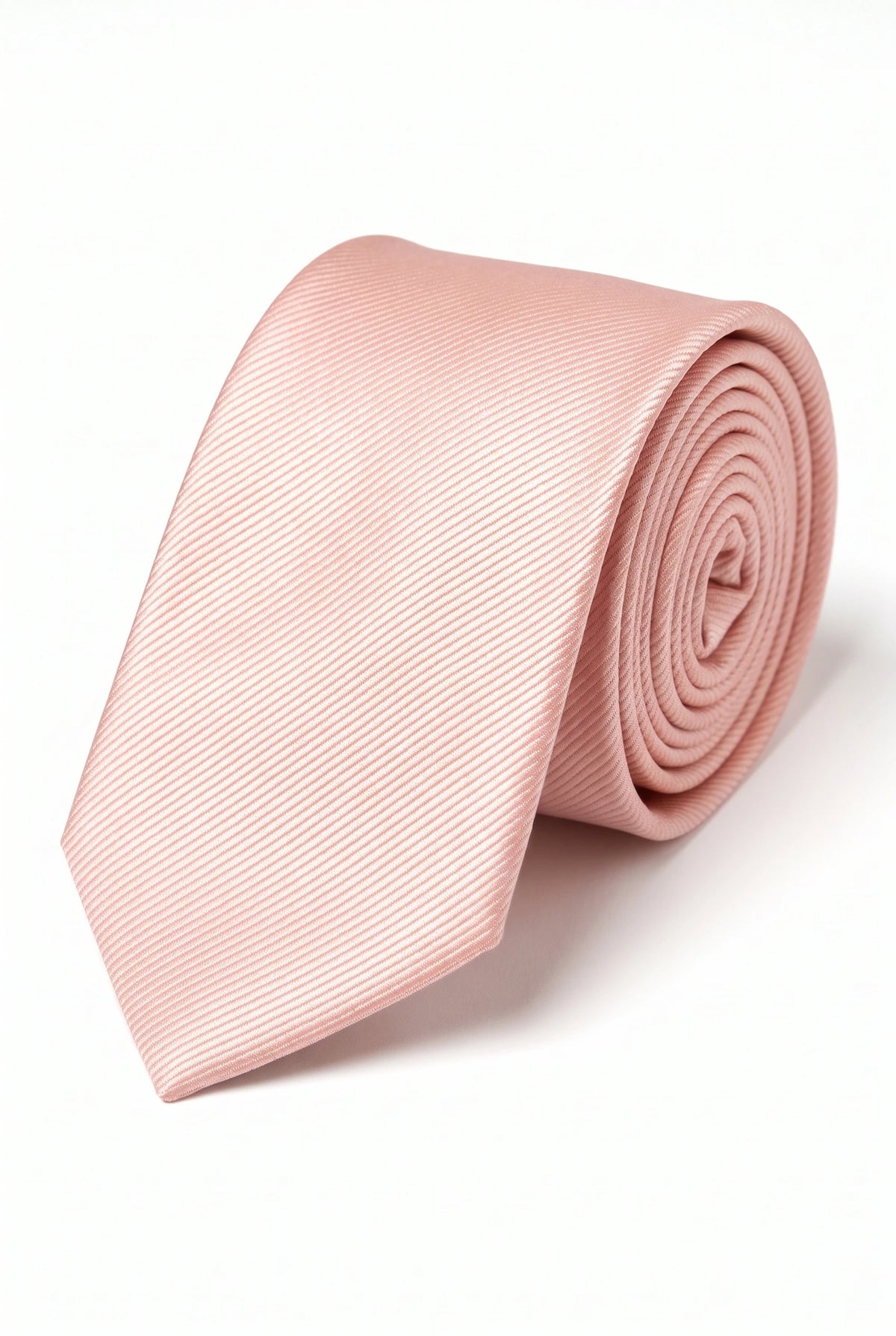 Cravate fine rose poudré pour homme, 6 cm