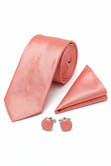 Ensemble de cravate rose poudré pour homme