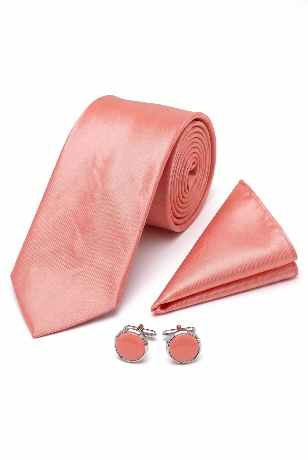 Ensemble de cravate rose poudré pour homme