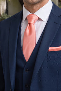 Ensemble de cravate rose poudré pour homme