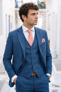 Ensemble de cravate rose poudré pour homme
