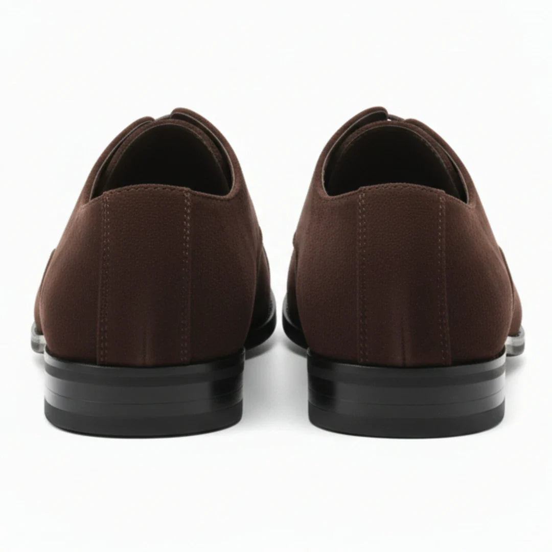 Chaussures Oxford à lacets en faux daim pour hommes