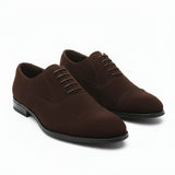 Chaussures Oxford à lacets en faux daim pour hommes