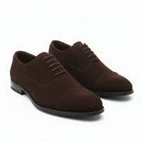 Chaussures Oxford à lacets en faux daim pour hommes