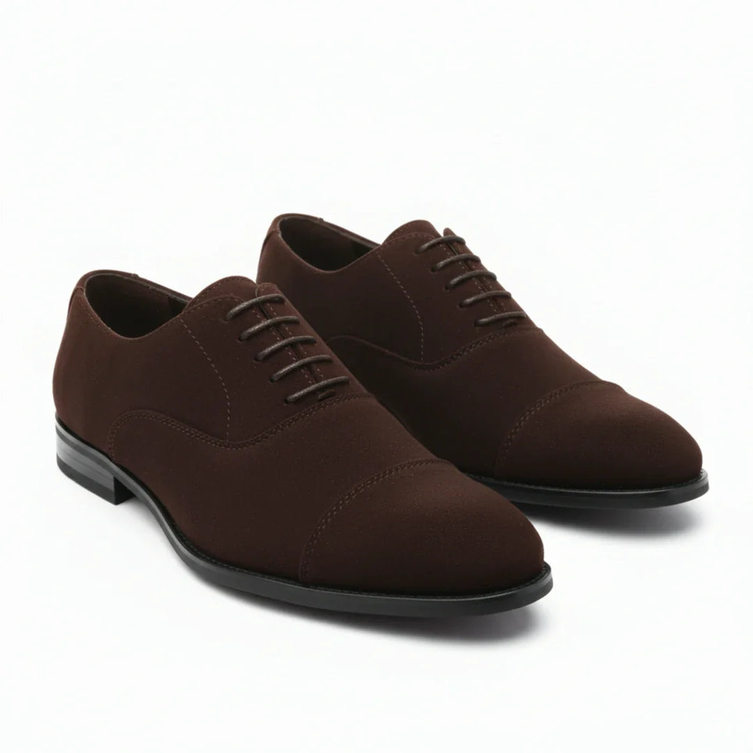 Chaussures Oxford à lacets en faux daim pour hommes
