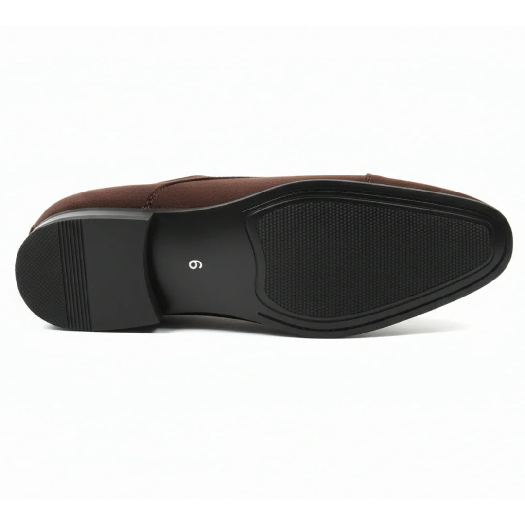 Chaussures Oxford à lacets en faux daim pour hommes