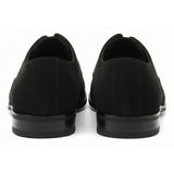 Chaussures Oxford à lacets en faux daim pour hommes