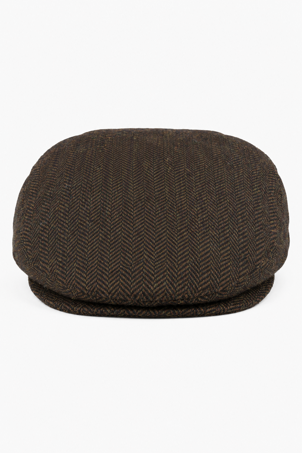 Casquette plate unisexe Del Boy en laine à chevrons tweed marron, style années 1920