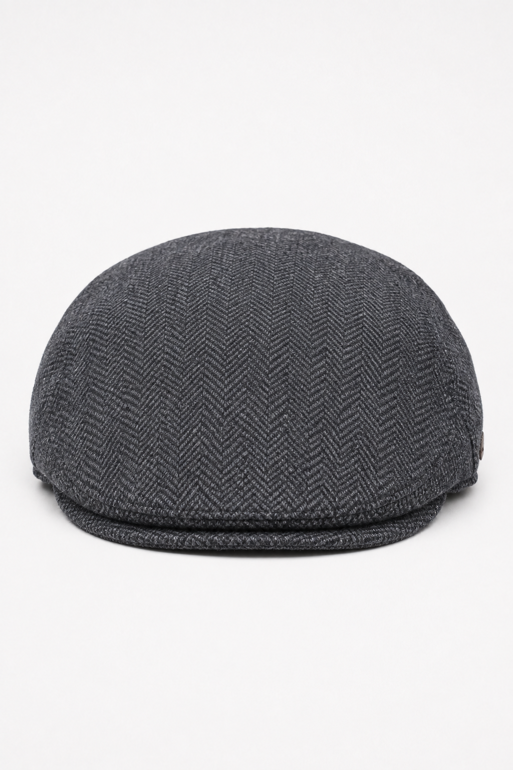 Casquette plate unisexe Del Boy en laine à chevrons tweed anthracite, style années 1920