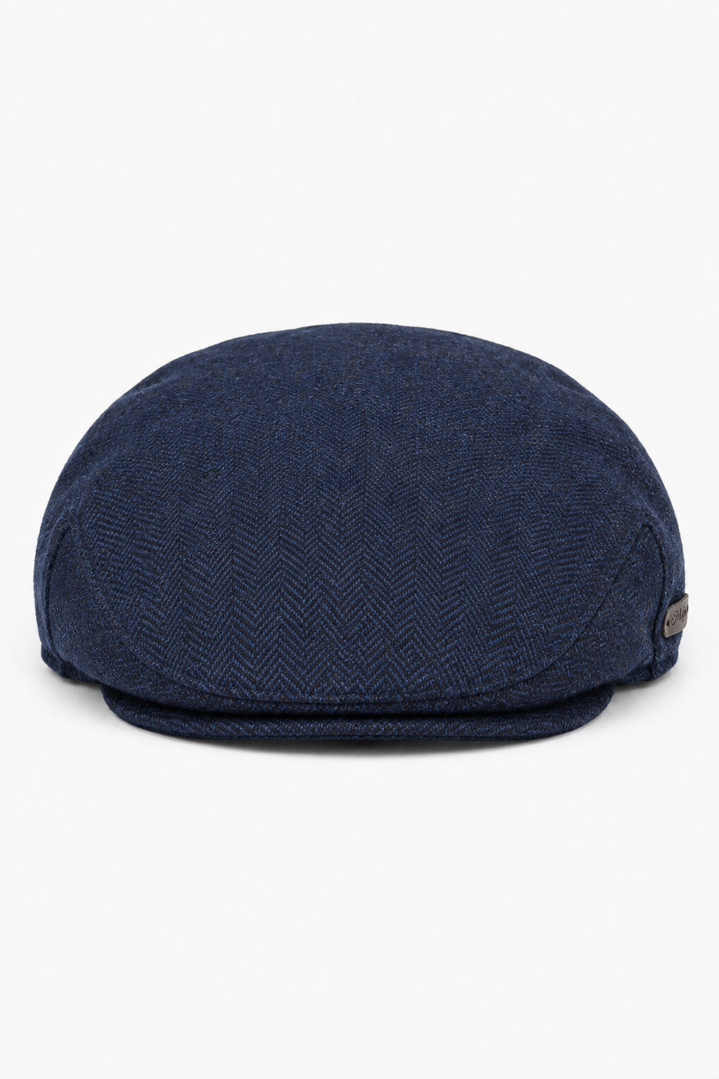 Casquette plate unisexe Del Boy en tweed marine à chevrons de laine, style années 1920
