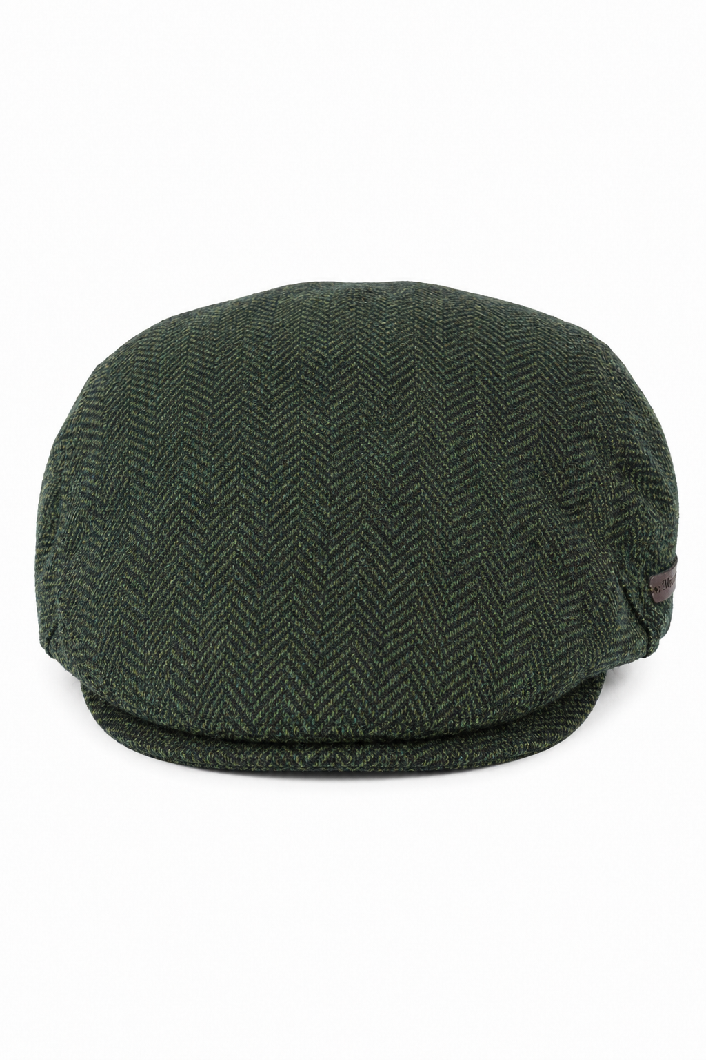 Casquette plate unisexe Del Boy en laine à chevrons tweed olive, style années 1920