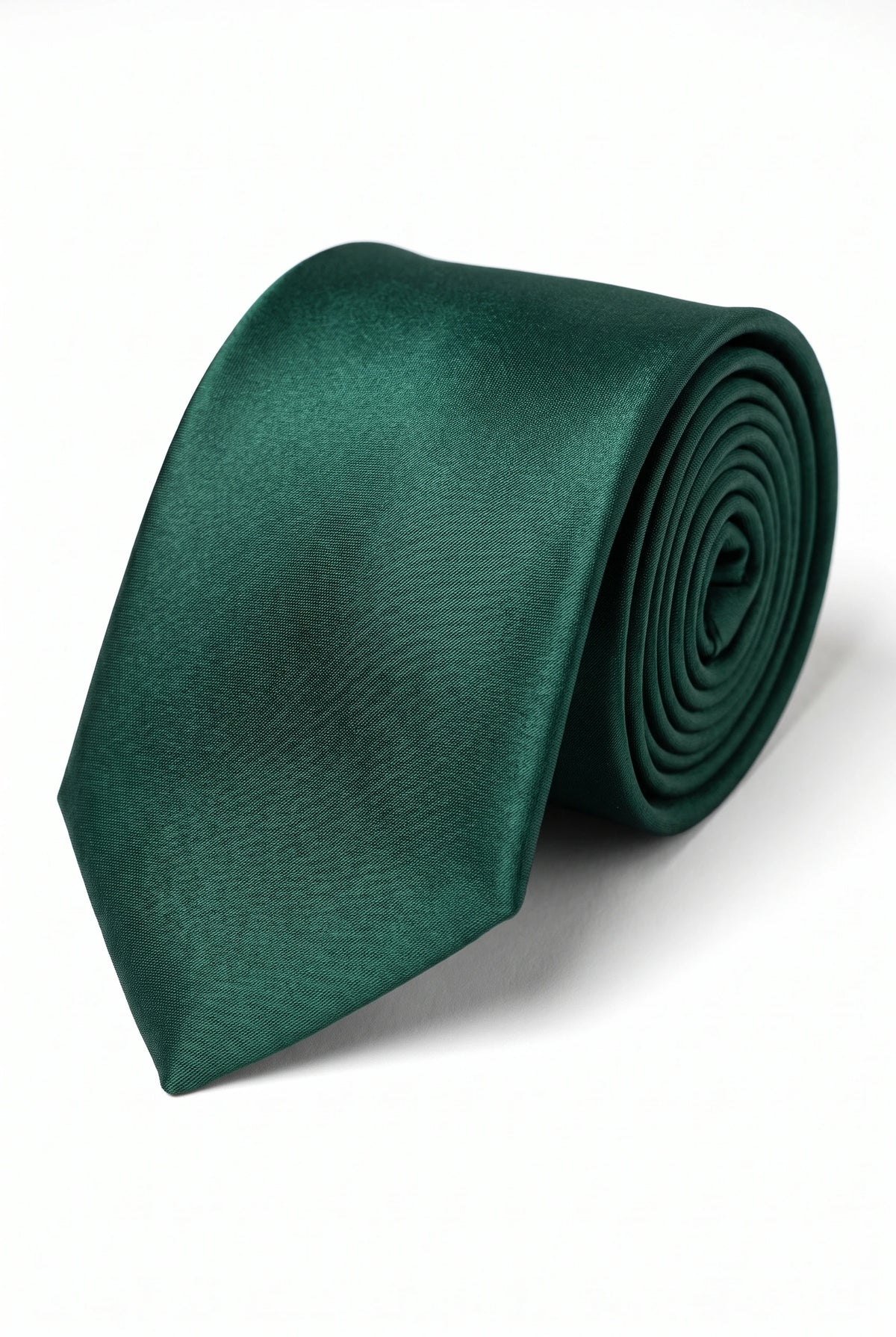 Ensemble cravate vert forêt pour homme avec pochette et boutons de manchette