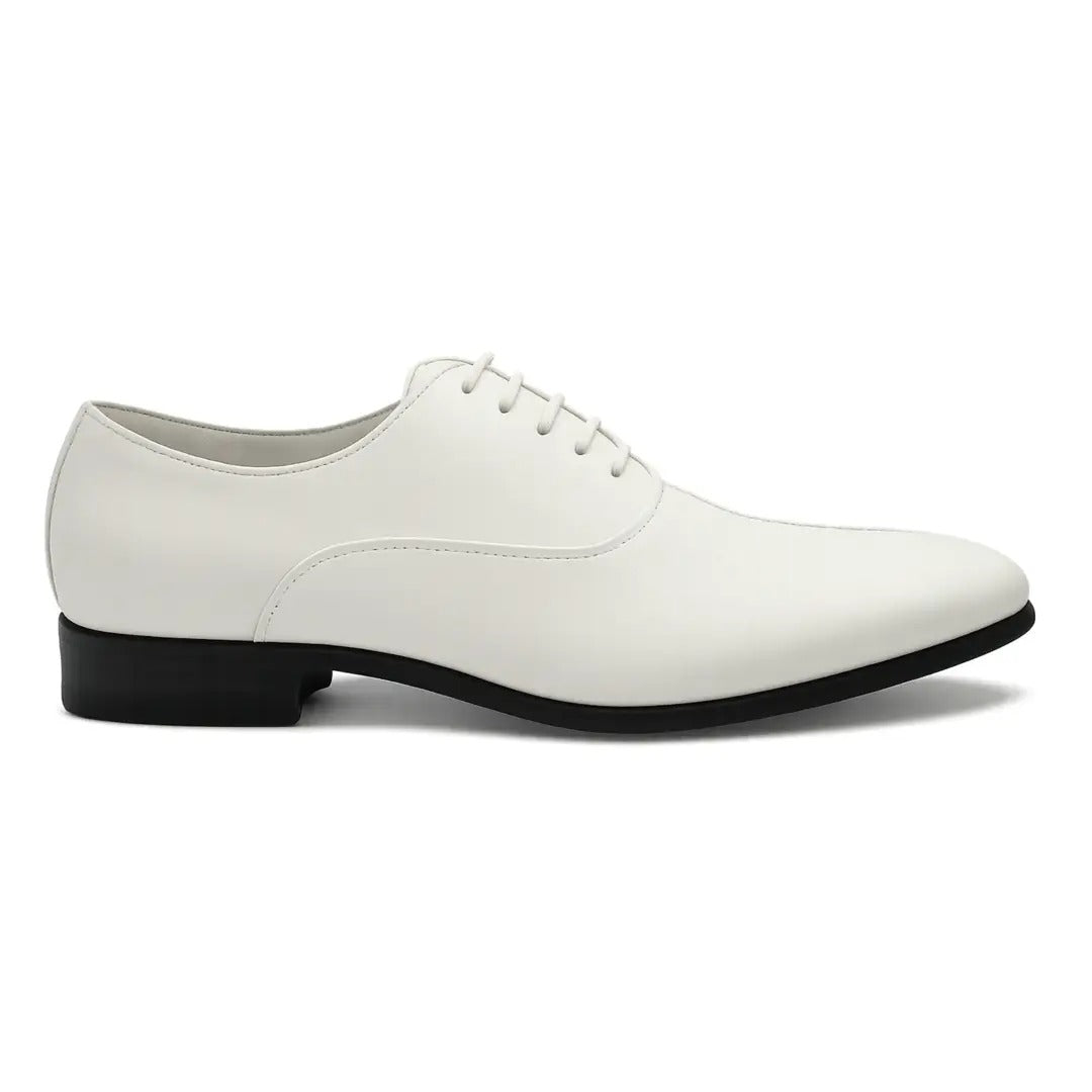 Chaussures Oxford habillées pour hommes en cuir PU verni