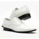 Chaussures Oxford habillées pour hommes en cuir PU verni