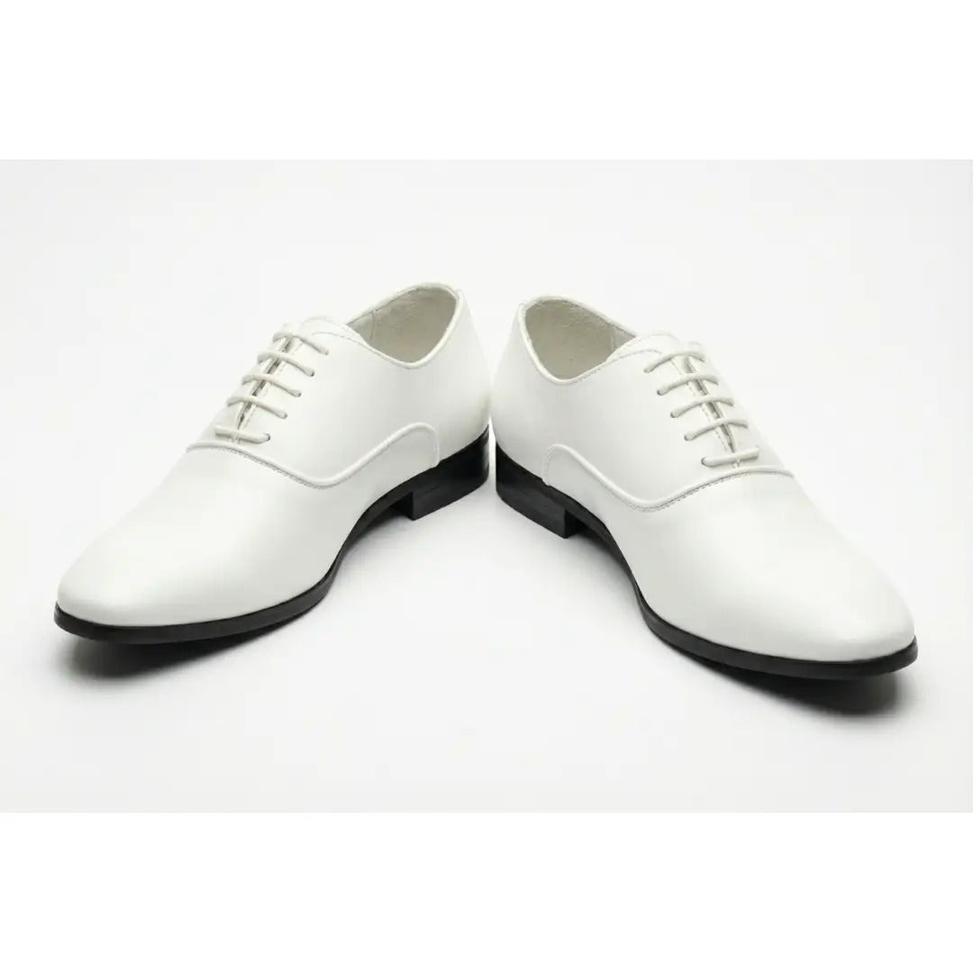 Chaussures Oxford habillées pour hommes en cuir PU verni