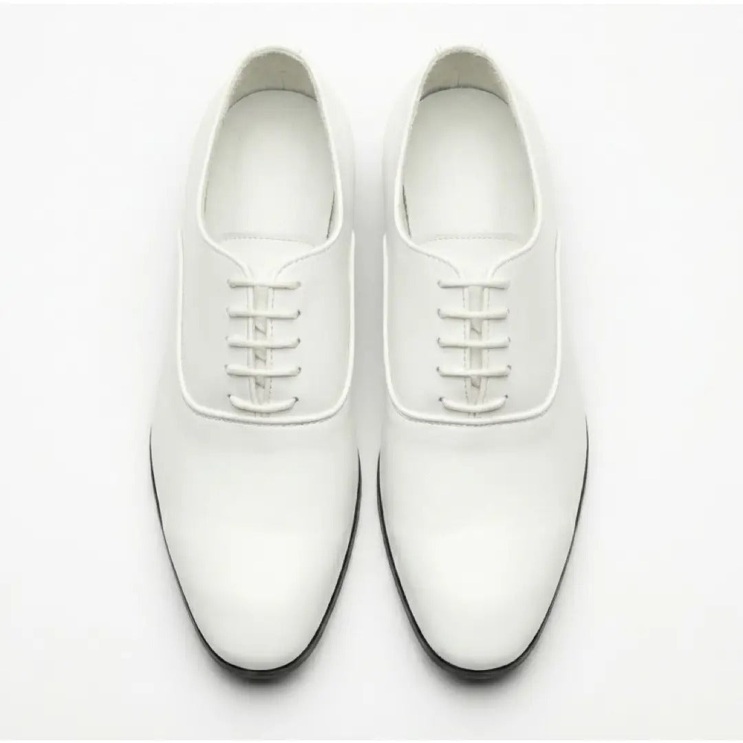 Chaussures Oxford habillées pour hommes en cuir PU verni