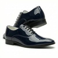 Chaussures Oxford habillées pour hommes en cuir PU verni