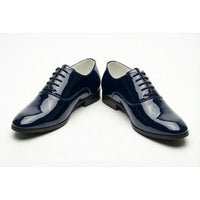 Chaussures Oxford habillées pour hommes en cuir PU verni