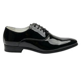 Chaussures Oxford habillées pour hommes en cuir PU verni