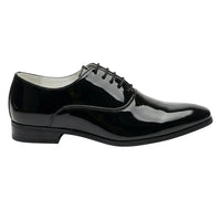 Chaussures Oxford habillées pour hommes en cuir PU verni