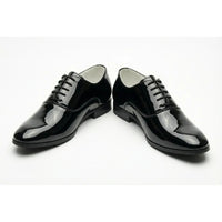 Chaussures Oxford habillées pour hommes en cuir PU verni