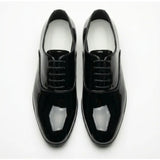 Chaussures Oxford habillées pour hommes en cuir PU verni