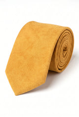 Cravate pour homme en daim doré