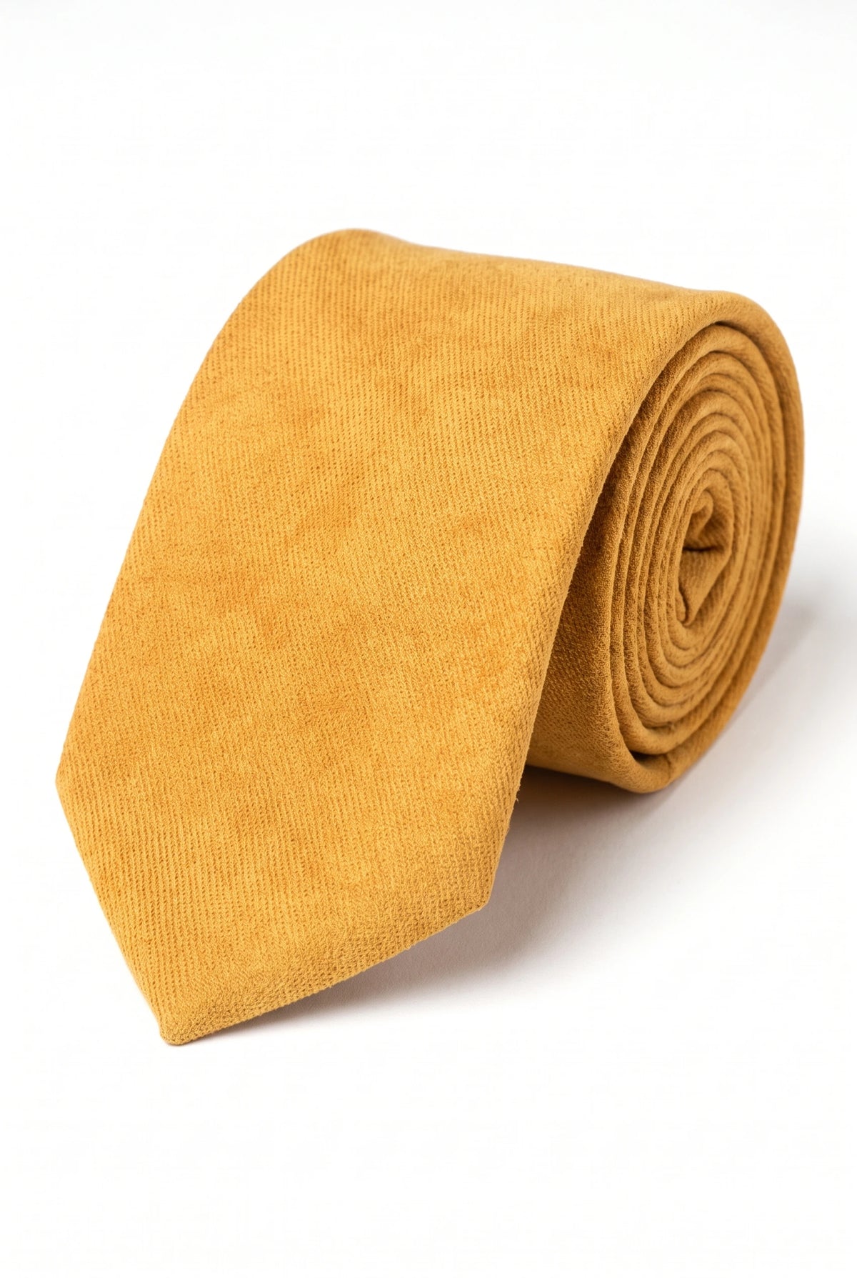Cravate pour homme en daim doré