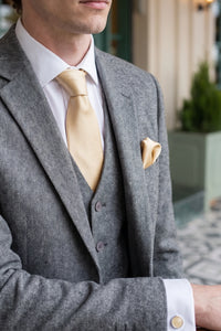 Ensemble de cravates dorées pour hommes