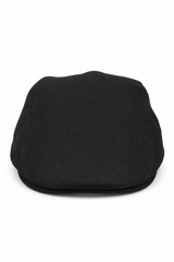 Casquette plate noire Grandad Baker pour homme, 8 panneaux, tweed, style vintage classique et élégant, années 1920