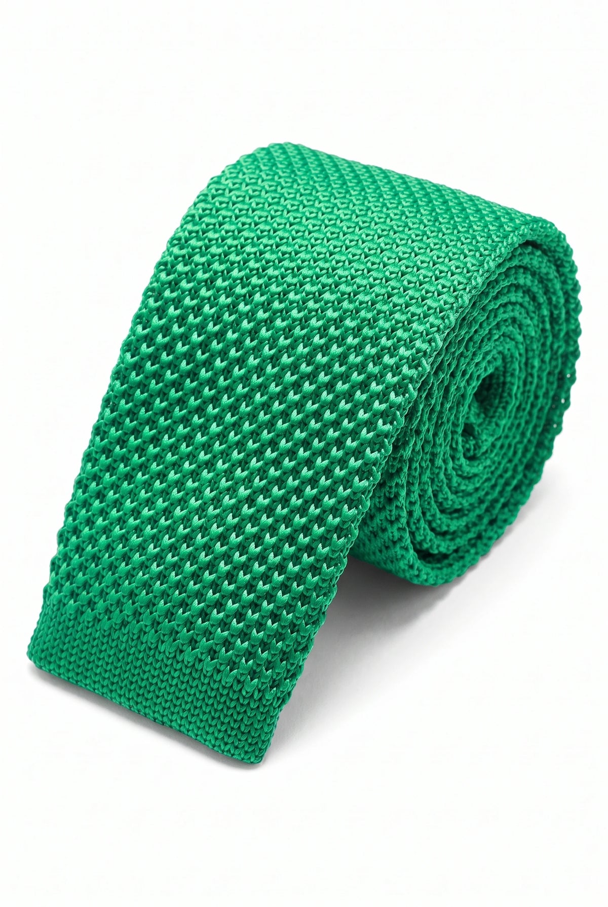 Cravate verte tricotée pour homme