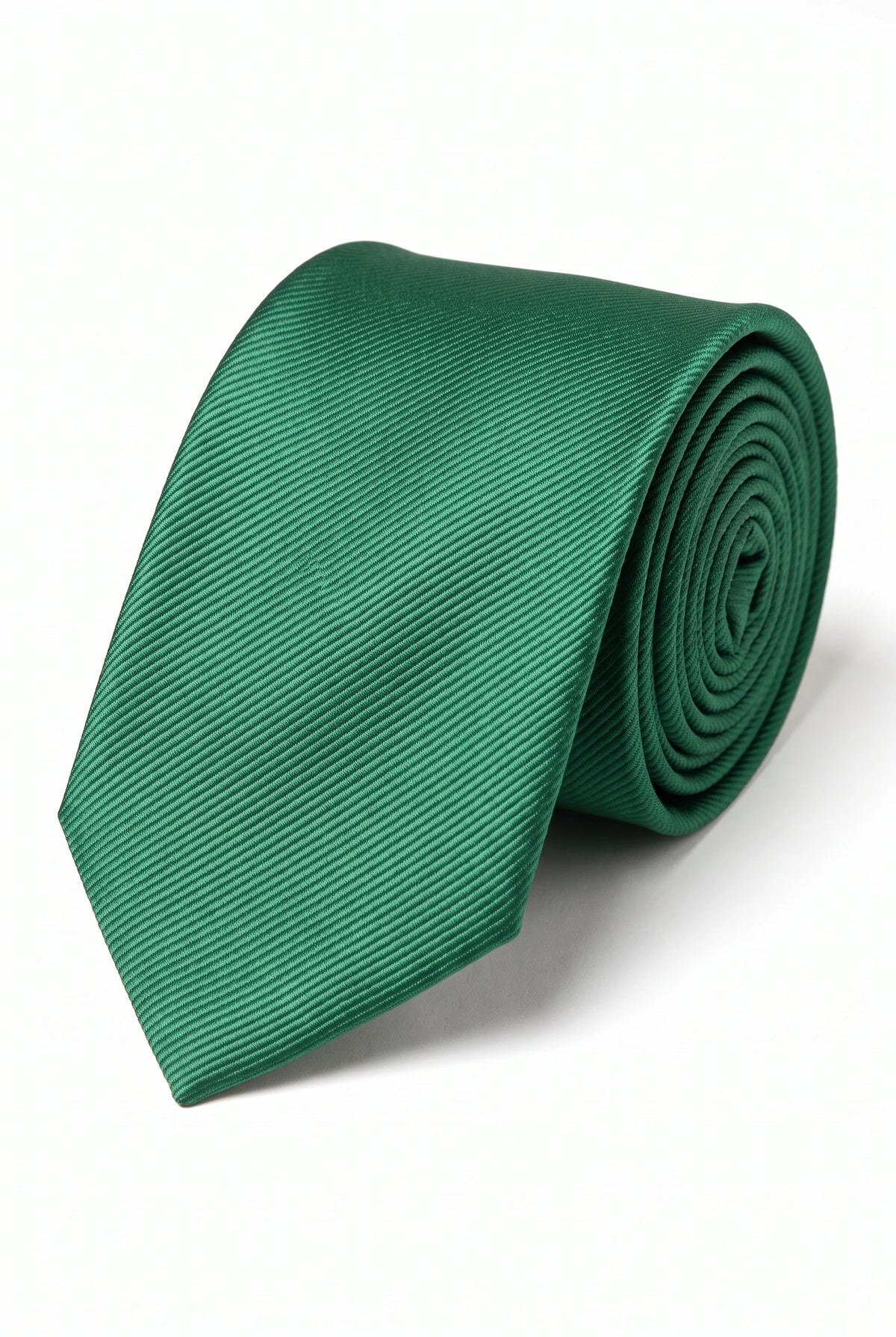 Cravate fine verte pour homme, 6 cm