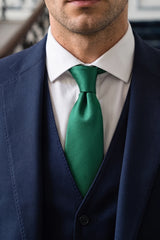 Cravate fine verte pour homme, 6 cm