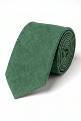 Cravate pour homme en daim vert