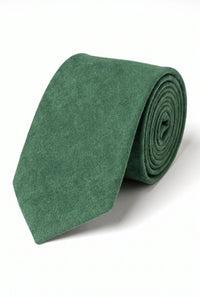 Cravate pour homme en daim vert