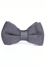 Nœud papillon gris tricoté pour homme